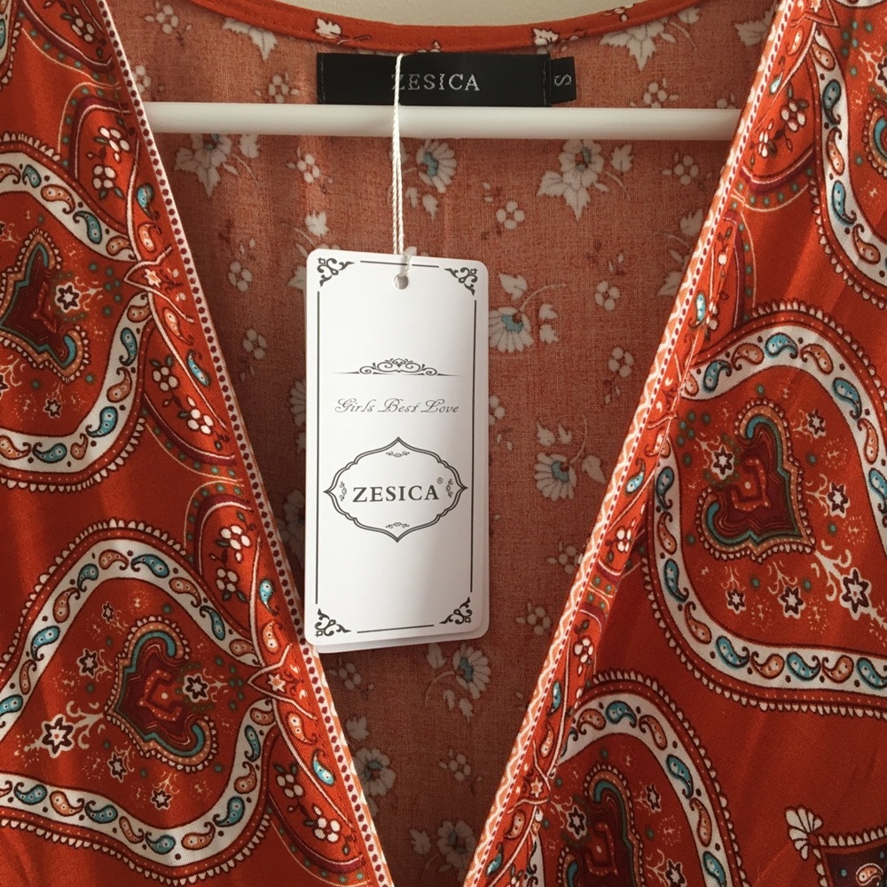 Patterned Maxi Wrap Dress - Picture 6 of 9